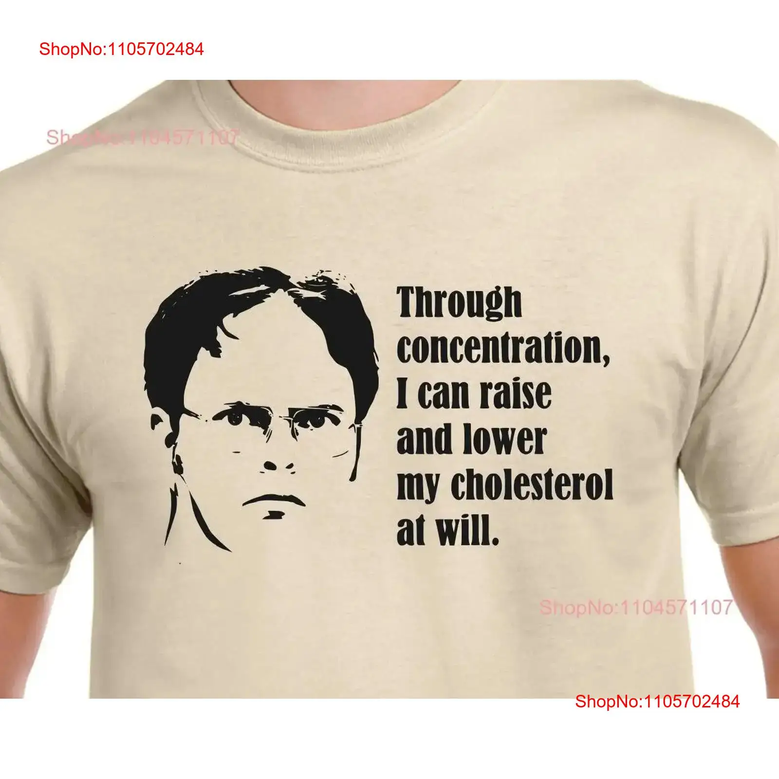 Vintage Fashion Quotes - Grappige Dwight Schrute Cholesterol Quote T-shirt