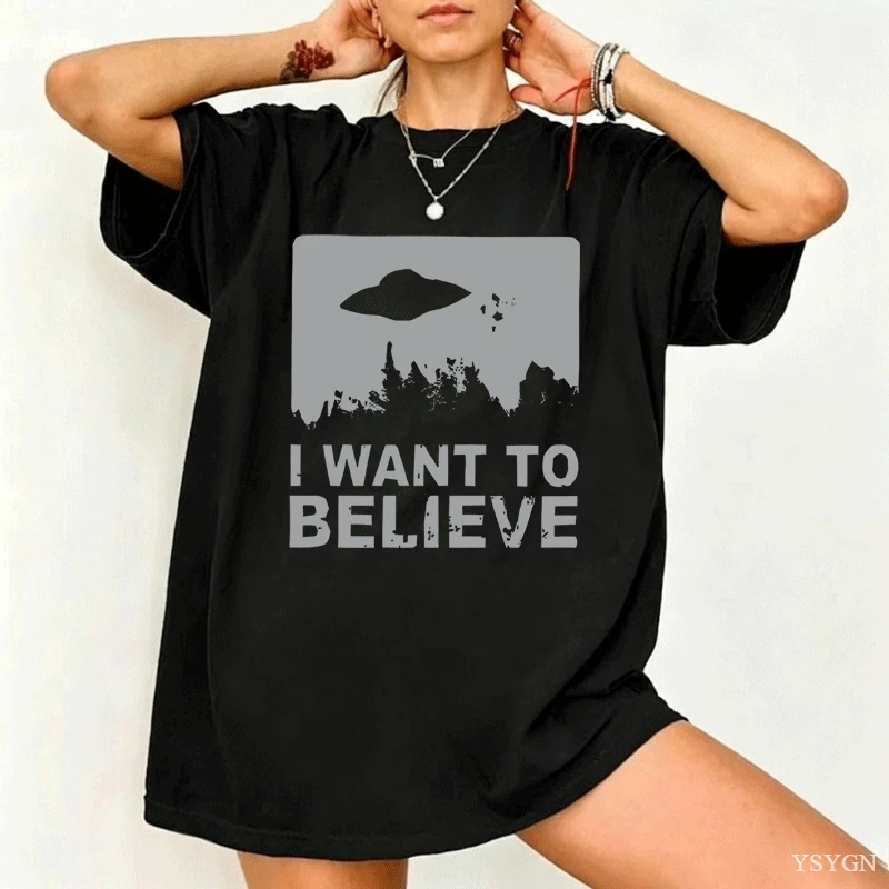 Vintage Fashion Quotes - Ik wil geloven Vintage Ufo Forest
