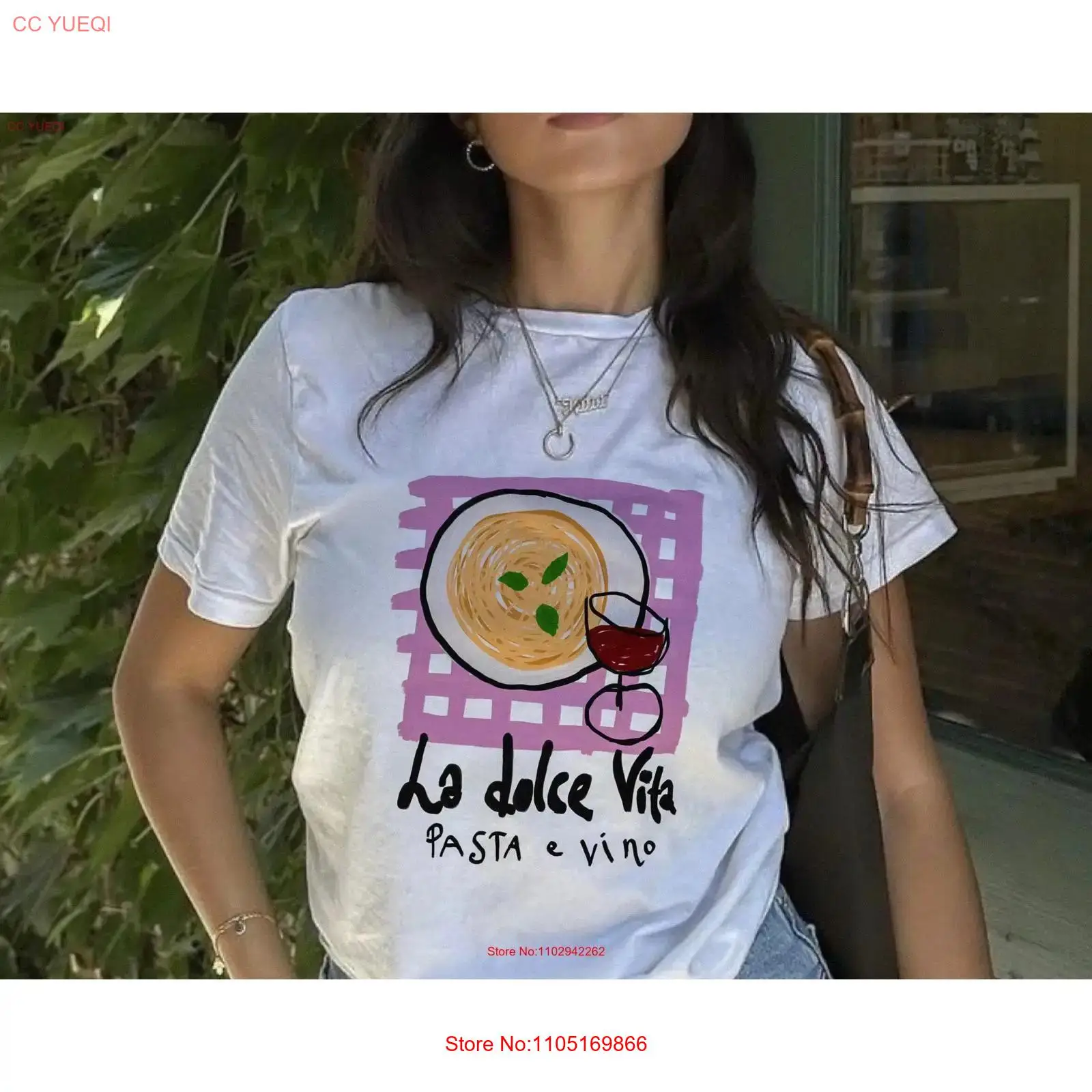 Vintage Fashion La - La Dolce Vita Pasta T-shirt vintage