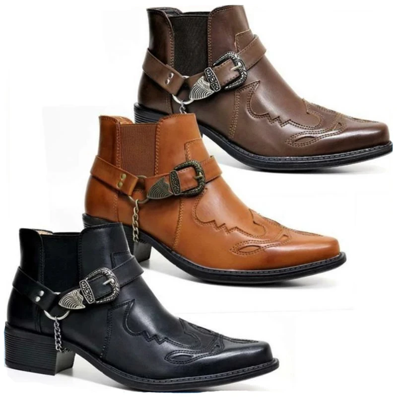 Vintage Fashion Enthusiasts - Mode 2026 Heren Vintage Cowboy Boots