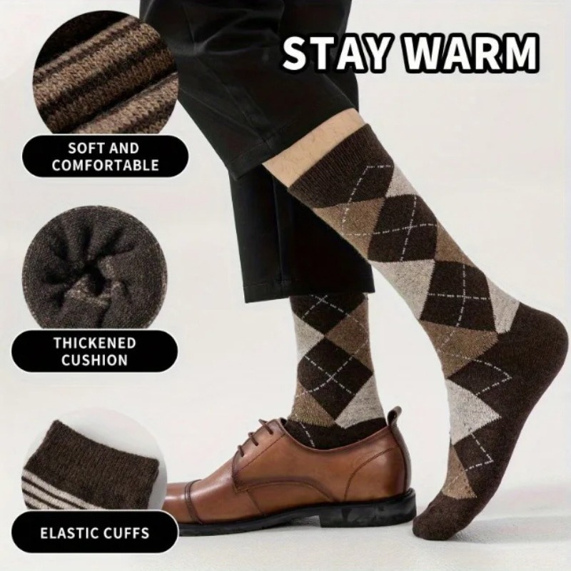 6 paar vintage bruine argyle g - Vintage Fashion Enthusiasts recensie en prijs