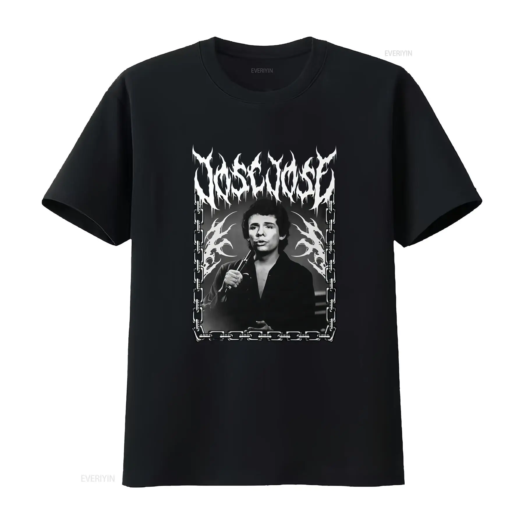 Jose Dark Metal Lettering T-sh - Vintage Fashion La recensie en prijs