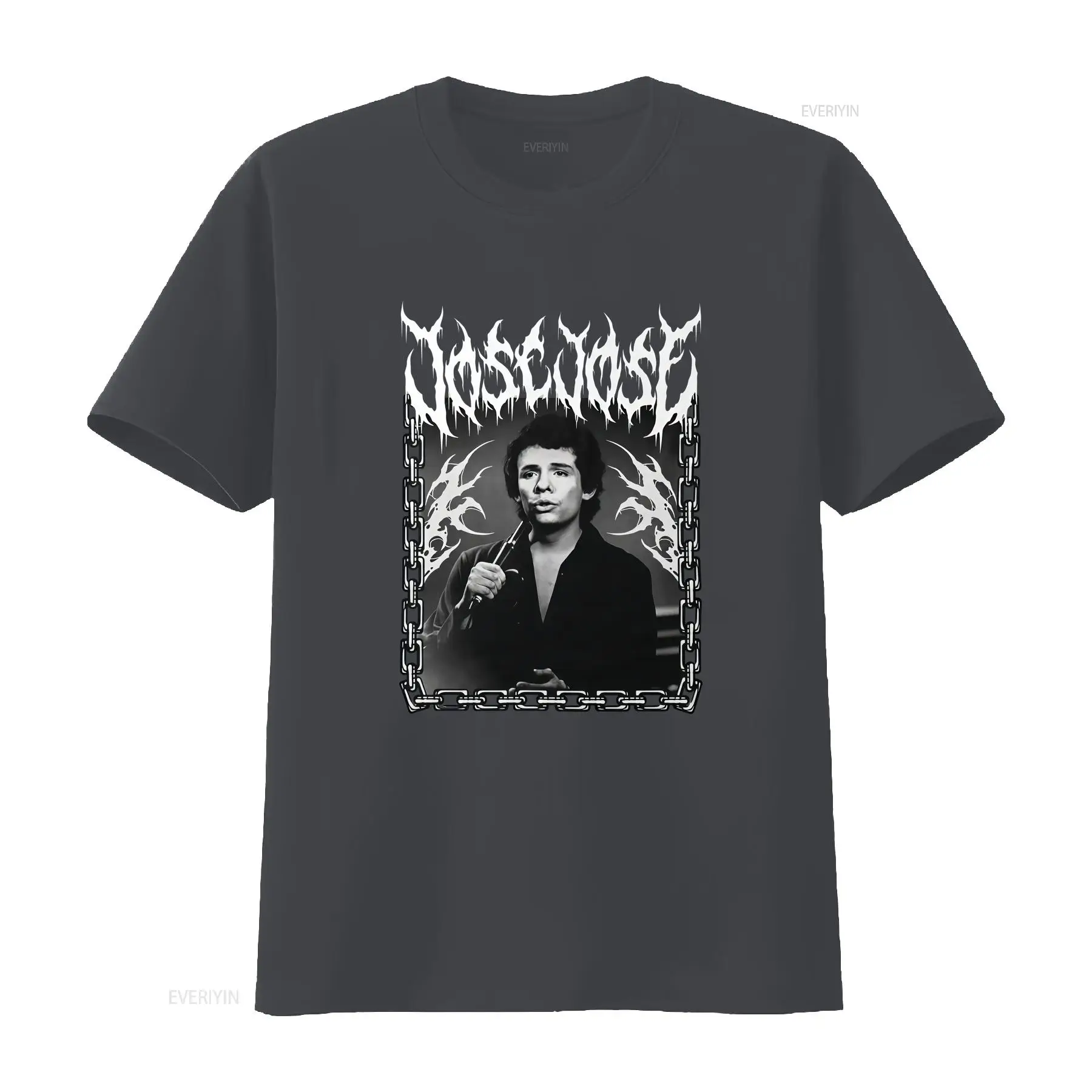 Jose Dark Metal Lettering T-sh - Vintage Fashion La recensie en prijs