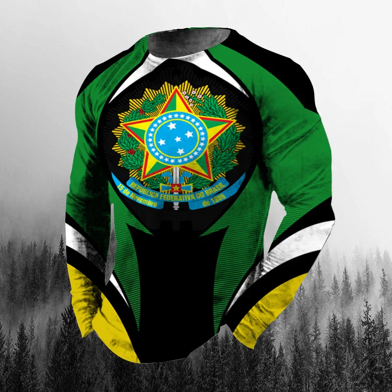 Vintage Braziliaanse vlag 3D-p - Vintage Fashion Jersey recensie en prijs