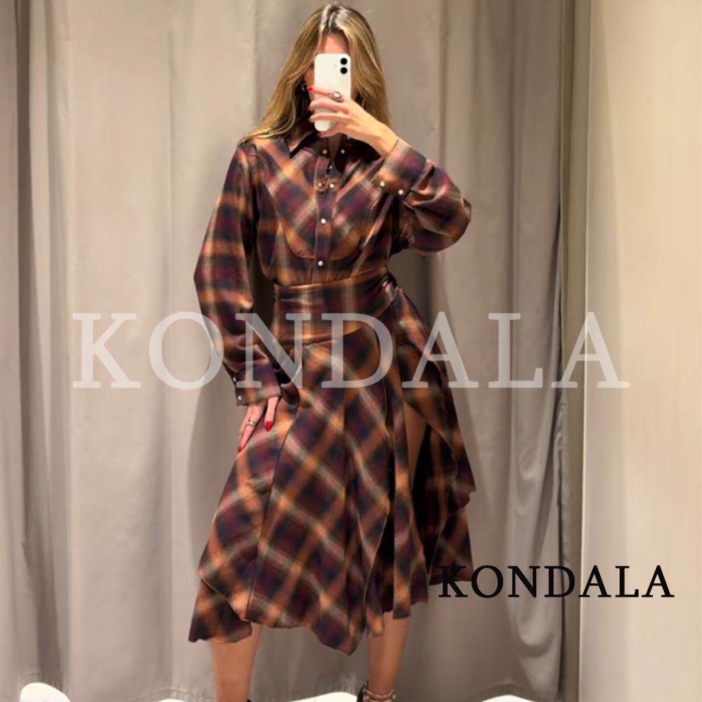 KONDALA Dames Herfst Casual Ge - Vintage Fashion Jersey recensie en prijs